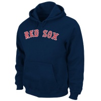 MLB Boston Red Sox 300 Hitter Long Sleeve Hooded Fleece Jacket, Navy