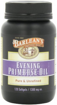 Barlean's Organic Oils Organic Evening Primrose Oil, 120 softgels/1300 mg ea. Bottle