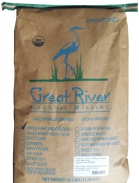 Great River Organic Milling, Organic Whole Wheat Flour, 25-Pound Package