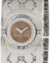 Gucci Women's YA112503 Twirl Small Steel Bangle Diamond Case Watch