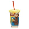 Vandor 49114 Curious George Acrylic Travel Cup with Lid and Straw, 12-Ounce, Multicolored