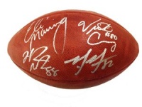 Eli Manning, Victor Cruz, Hakeem Nicks, Mario Manningham Signed SB XLVI Ball - Steiner Sports Certified