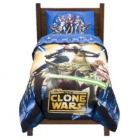 Star Wars Clone Wars Full Size Microfiber Comforter - Includes Bonus Tote