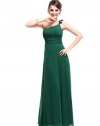 Ever Pretty Flower Ruffles One Shoulder Empire Line Formal Dress 09596