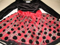 Red and Black Velvet Dress Size 4