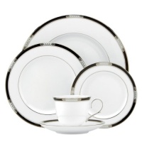 Lenox 837587 Hancock Platinum 5-Piece Place Setting, White