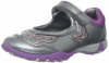 Geox Cfreccia10 Ballerina Flat (Toddler/Little Kid/Big Kid),Silver,36 EU(4 M US Big Kid)