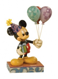 Disney Traditions by Jim Shore 4013255 Mickey Mouse Birthday Celebration Figurine 8-3/4-Inch