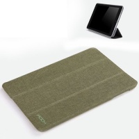 Rock Defense Series PU Leather Smart Cover Stand Case for iPad Mini Auto Wake Up and Sleep Function- Dark Green