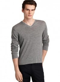 Michael Kors Mens Gray V-Neck Sweater Large L Euro 52