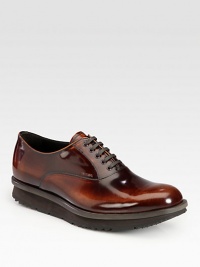 Spazzolato fume lace-up with platform sole.Leather upperLeather liningPadded insoleRubber soleMade in Italy