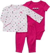 Carter's Baby Girl's 3-Piece Cardigan Set -Mommy's Little Cupcake - 9M