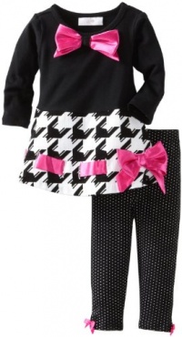 Bonnie Jean Girls 2-6X Houndstooth Print Skirt Legging Set