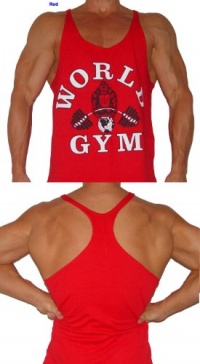 W300 World Gym String Mens Tank Top