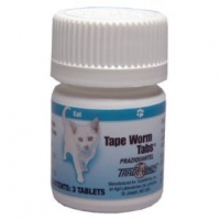 Tape Worm Tabs for Cats ~~ Generic equivalent of Droncit for Tapeworms