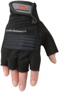 Wells Lamont 831XL Mens Fingerless High Dexterity Glove, Blister Armor Synthetic Leather Liquicell, Extra Large, Colors May Vary