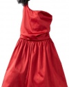 Ruby Rox Kids Girls 7-16 Red One-Shoulder Party Dress, Red, 12