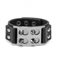 G by GUESS Women's Black Pyramid Cuff Bracelet, HEMATITE