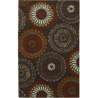 Surya BST-510 Bombay Contemporary Area Rug, 2-Feet 6-Inch by 8-Feet, Coffee Bean