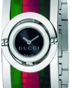 Gucci Women's YA112517 Twirl Small Green Red Acetate Bangle Watch