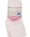 Keds Little Kid Girls 3 Pack White Pink Scalloped Dress Socks