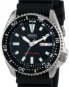 Seiko Men's SKX173 Stainless Steel and Black Polyurethane Automatic Dive Watch