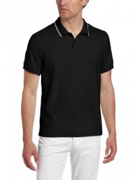 Calvin Klein Sportswear Men's Short Sleeve 2 Button Pique Polo With Tipped Collar