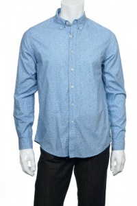 Club Room Surf Blue Combo Floral LS Button Down Shirt