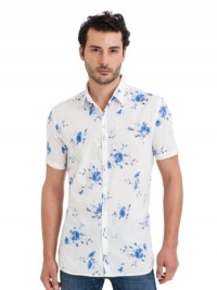 GUESS by Marciano Royal Floral Short-Sleeve Shirt