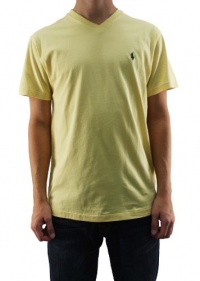 Polo Ralph Lauren Men's Yellow V-Neck T-Shirt 1257947-CLSC YELLW-Small