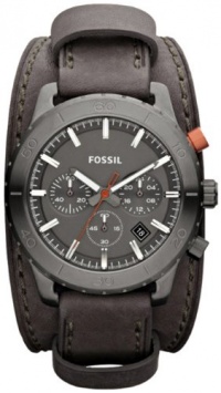 FOSSIL Keaton Chronograph Leather Watch Grey