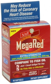 Schiff MegaRed Softgels, Extra Strength, 45 Count