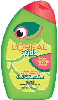 L'Oreal Paris Kids 2-in-1 Shampoo for All Hair Types, Watermelon, 9-Fluid Ounce