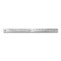 Westcott Stainless Steel Office Ruler With Non Slip Cork Base, 18