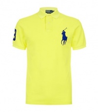 Ralph Lauren Custom-Fit * Big Pony S/S * YELLOW/DARK BLUE PONY - XL Polo shirt