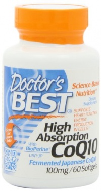 Doctor's Best High Absorption CoQ10 (100 mg), Softgels 60-Count