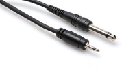 Hosa Cable CMP310 1/8 inch TS to 1/4 Inch TS Adapter Cable - 10 Foot