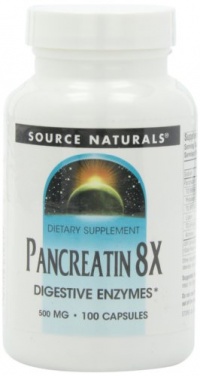 Source Naturals Pancreatin 8x, 100 Capsules