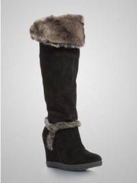 GUESS Shanay Wedge Boot with Faux Fur