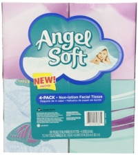 Angel Soft Facial Tissue, 4-Boxes, White, 75ct. each (Packaging May Vary)