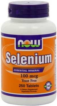 Now Foods Selenium 100mcg, Yeast Free,  250 Tablets