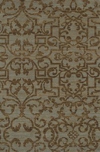 Area Rug 2x12 Runner Transitional French Blue-Medium Brown Color - Karastan Sierra Mar Collection