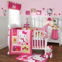 Lambs & Ivy Hello Kitty Garden 6 Piece Bedding Set