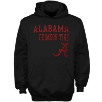 NCAA Alabama Crimson Tide Youth Black Stacked Hoodie Sweatshirt