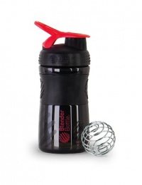 BlenderBottle SportMixer, Black and Red, 0.35 Pound