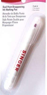 Singer Dual Point Disappearing Ink Marking Pen, Purple Ink