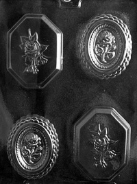 Cybrtrayd M191 Oval Rose Bar Miscellaneous Chocolate Candy Mold