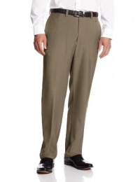 Haggar Men's Repreve Stria Gab Plain Front Dress Pant