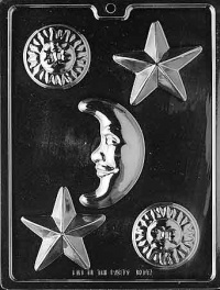 Cybrtrayd M147 Celestial Assortment Miscellaneous Chocolate Candy Mold