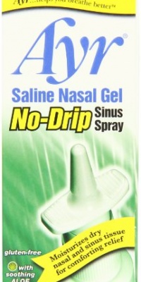 Ayr Saline Nasal Gel No-drip Sinus Spray With Soothing Aloe Vera, 0.75-Ounce Spray Bottles (Pack of 3)